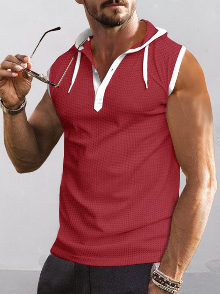 Soft Waffle Hooded Tank Top - Image 5