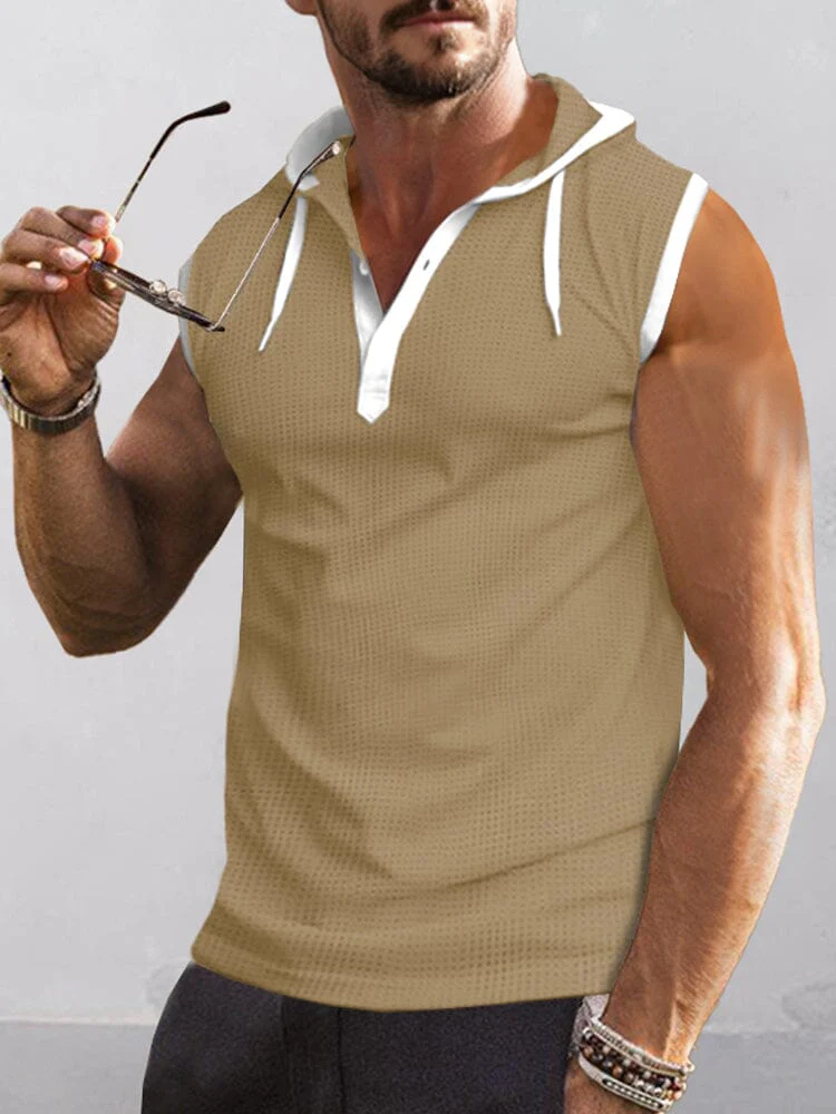 Soft Waffle Hooded Tank Top - Image 9