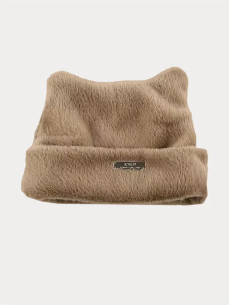 Soft Warm Cat Ear Shape Knit Beanie - Image 4