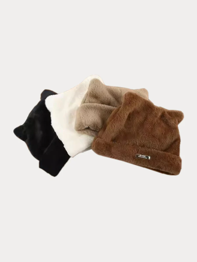 Soft Warm Cat Ear Shape Knit Beanie - Image 8