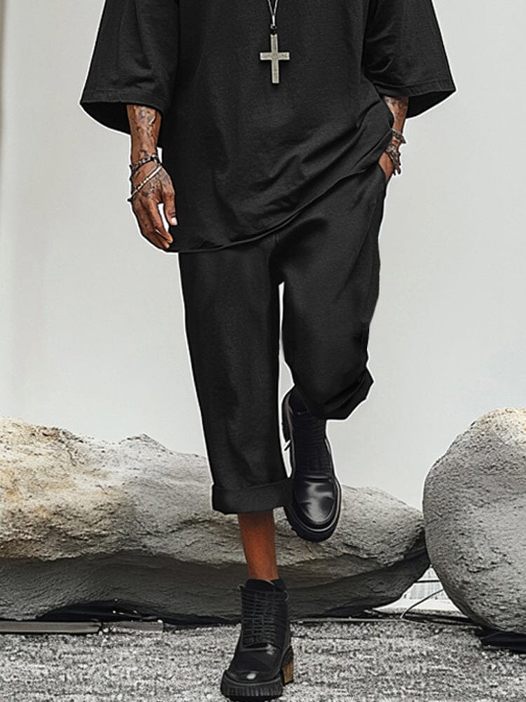 Solid Two-Piece Casual Set - Image 4