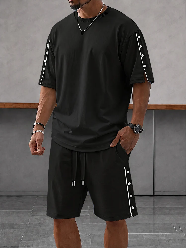 Sporty Button Accent Co-ord Set - Image 2