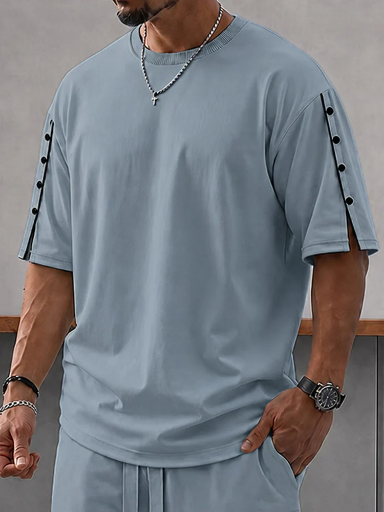 Sporty Button Accent Co-ord Set - Image 3