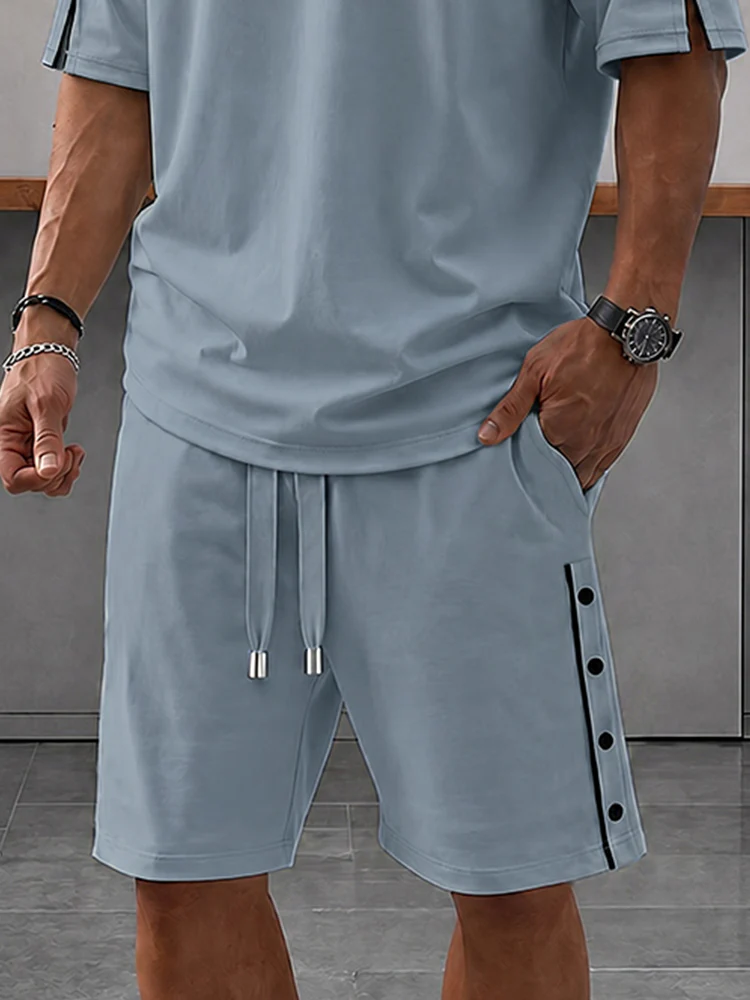 Sporty Button Accent Co-ord Set - Image 4