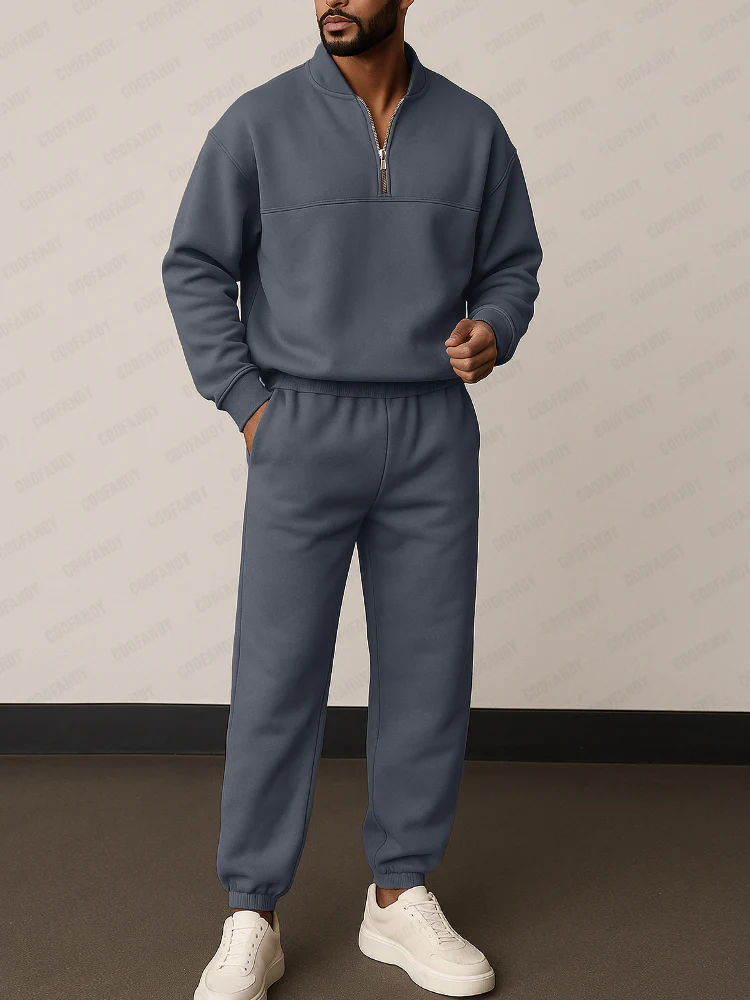 Sporty Unique Design Sweatsuit Set - Image 2