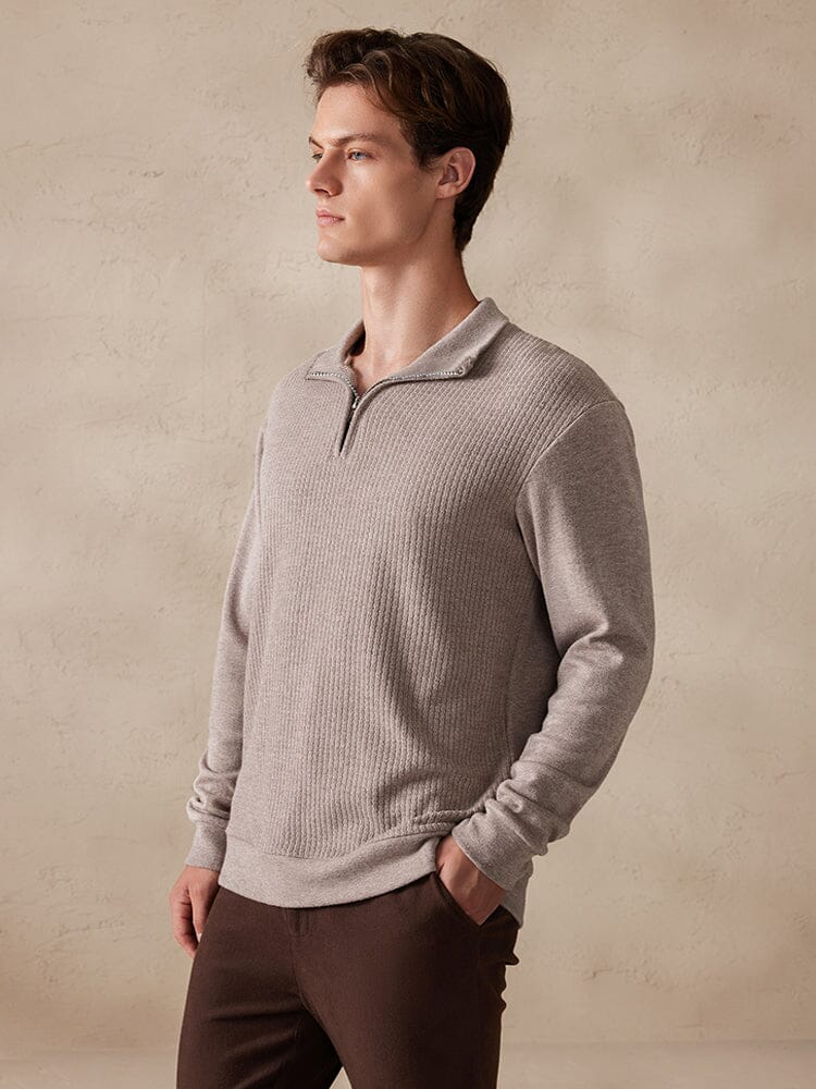 Stretchy Polo-Collor Sweater - Image 3