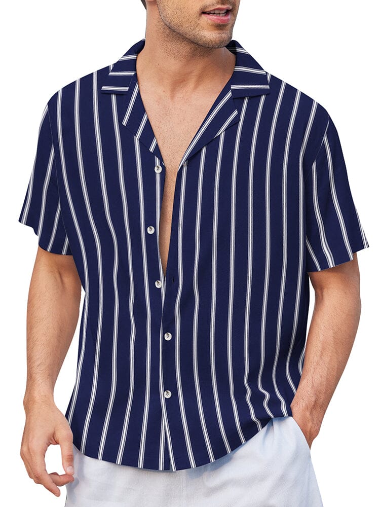 Striped Button Down Beach Shirts (US Only) - Image 2