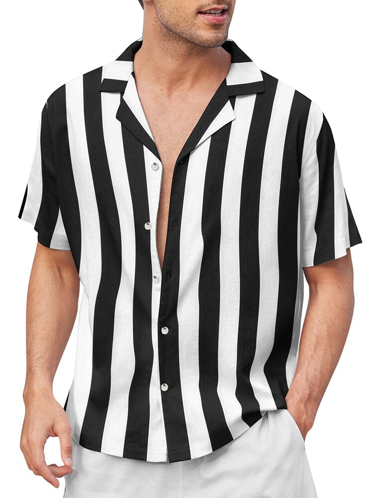Striped Button Down Beach Shirts (US Only) - Image 7