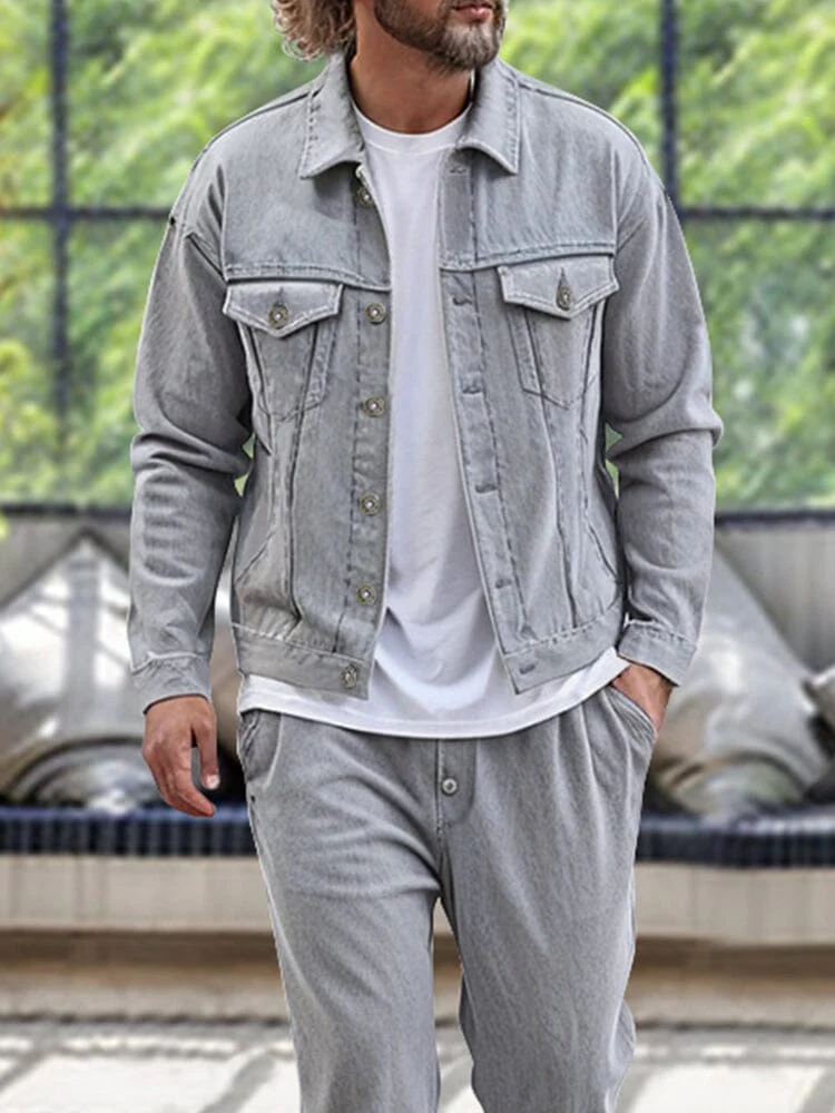 Stylish 100% Cotton Denim 2-Piece Set - Image 3