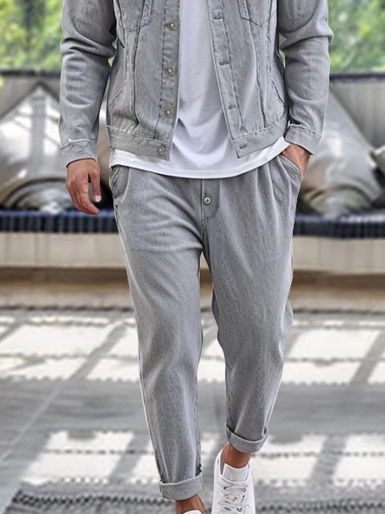 Stylish 100% Cotton Denim 2-Piece Set - Image 4