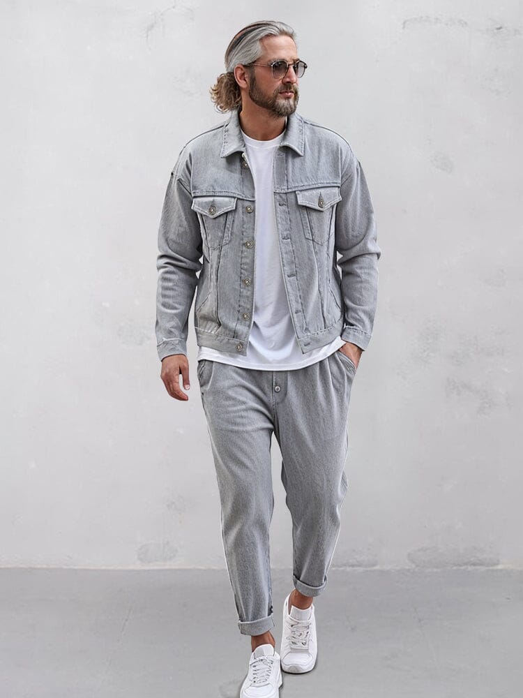 Stylish 100% Cotton Denim 2-Piece Set - Image 5