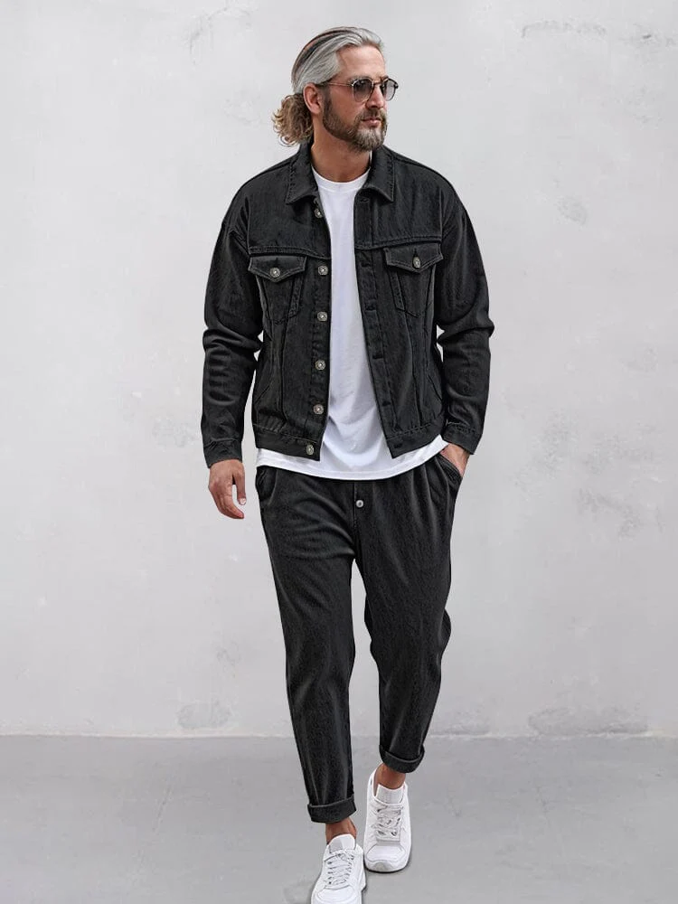 Stylish 100% Cotton Denim 2-Piece Set - Image 6
