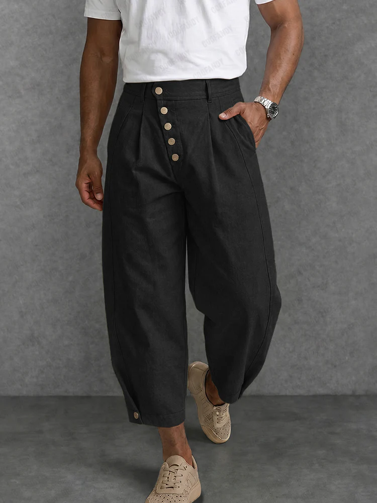 Stylish 100% Cotton Harem Chino Pants - Image 2