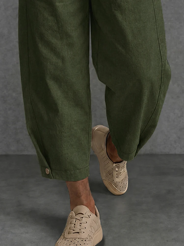 Stylish 100% Cotton Harem Chino Pants - Image 4