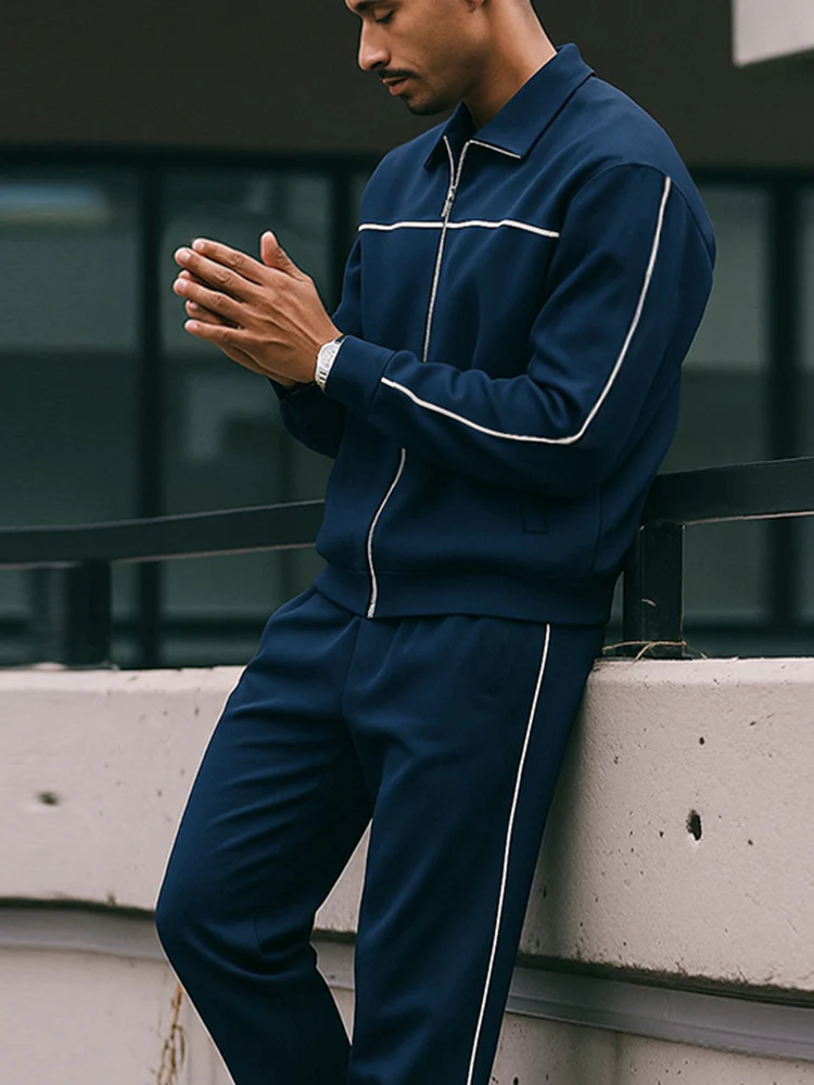 Stylish Athleisure Jacket Pants Set - Image 3