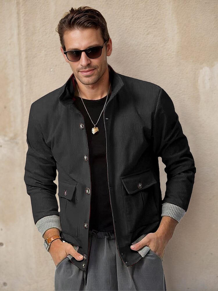 Stylish Casual Corduroy Jacket - Image 2