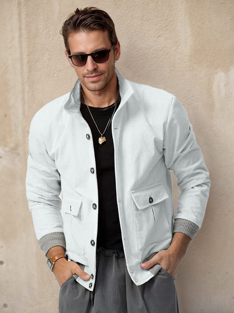 Stylish Casual Corduroy Jacket - Image 3