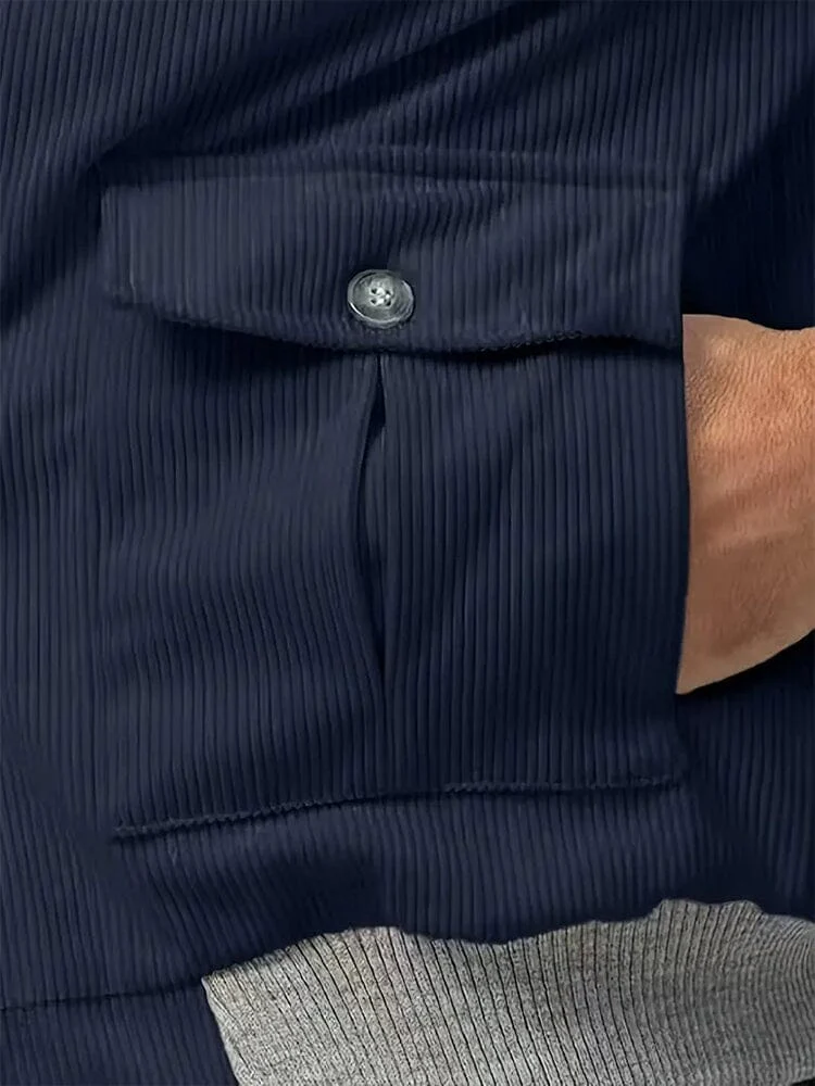 Stylish Casual Corduroy Jacket - Image 7