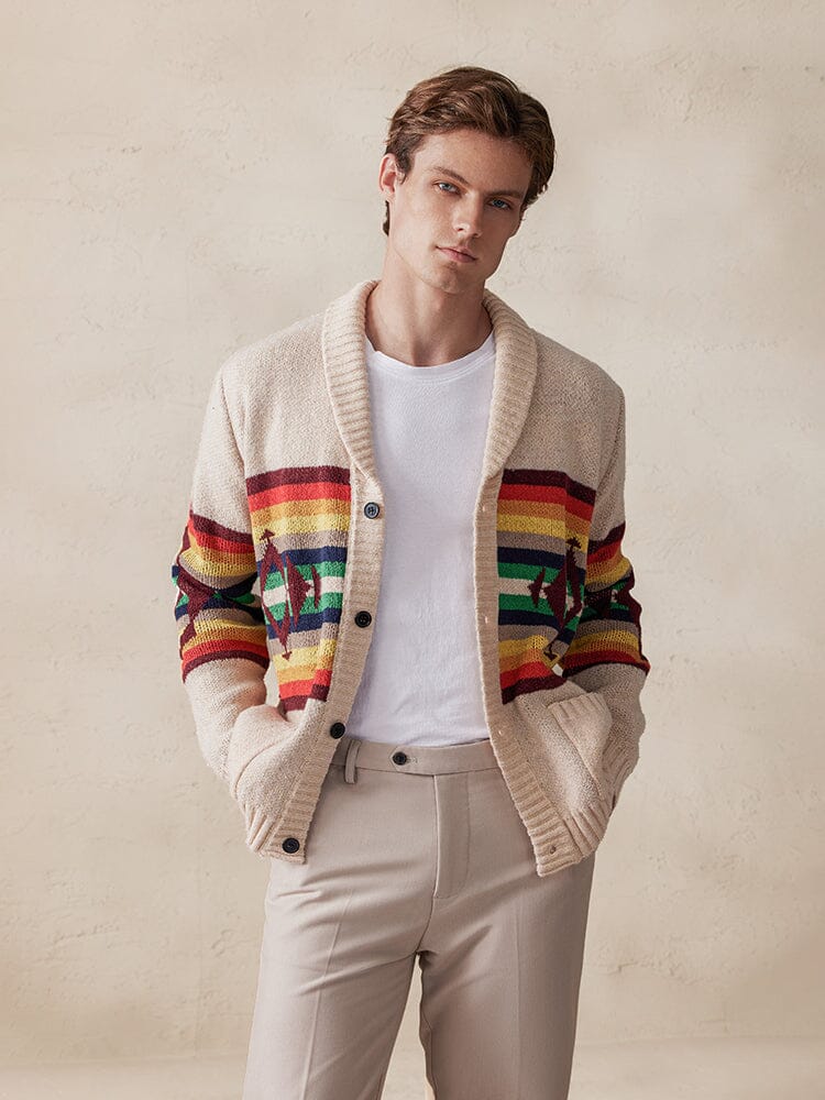Stylish Colorful Graphic Cardigan - Image 2