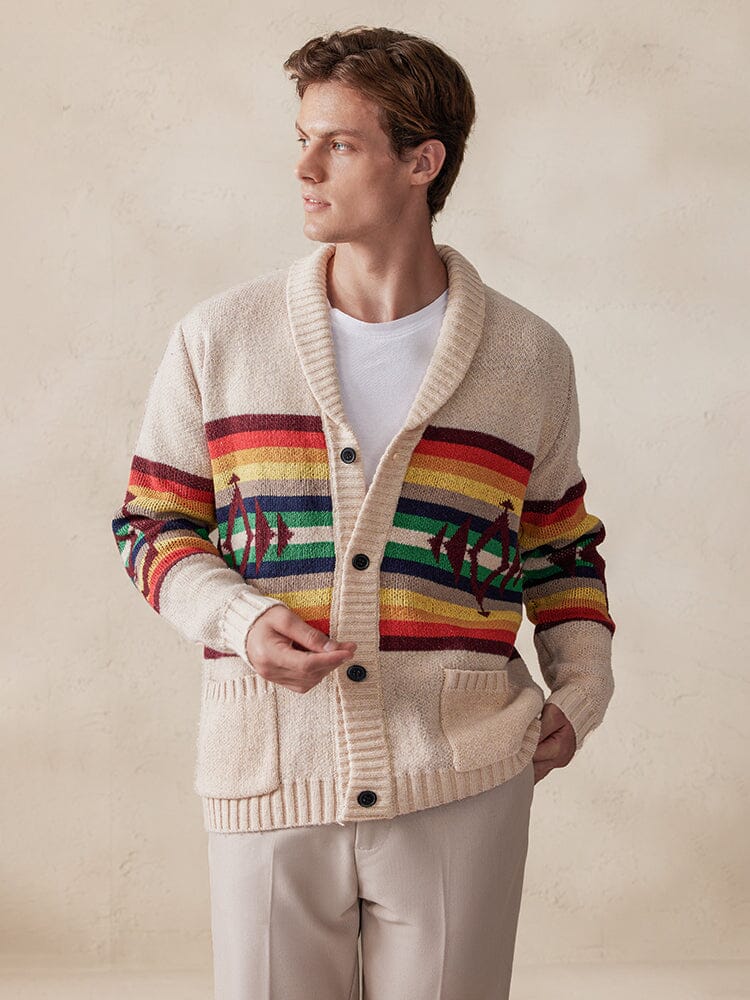Stylish Colorful Graphic Cardigan - Image 3