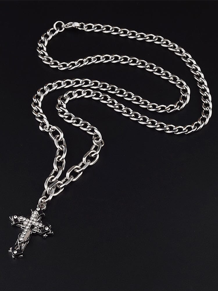 Stylish Crucifix Pendant with Chain - Image 5