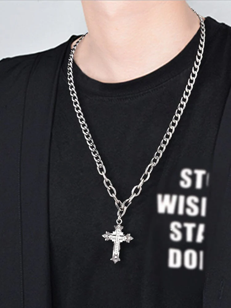 Stylish Crucifix Pendant with Chain - Image 6