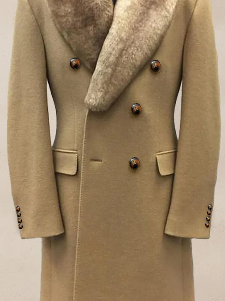 Stylish Double-Breasted Tweed Coat - Image 11