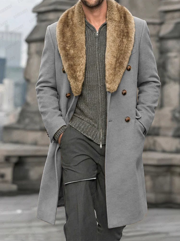 Stylish Double-Breasted Tweed Coat - Image 2