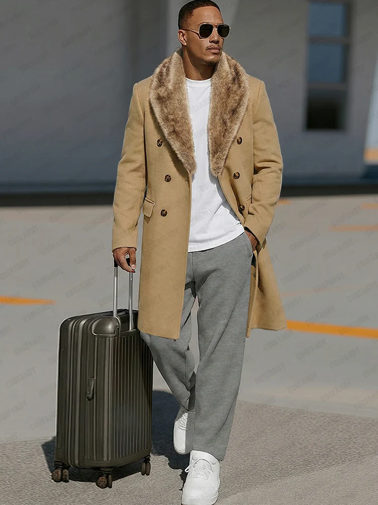 Stylish Double-Breasted Tweed Coat - Image 4