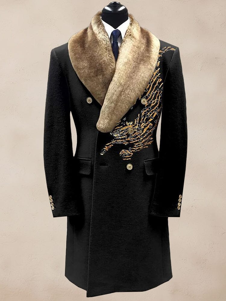 Stylish Double-Breasted Tweed Coat - Image 7