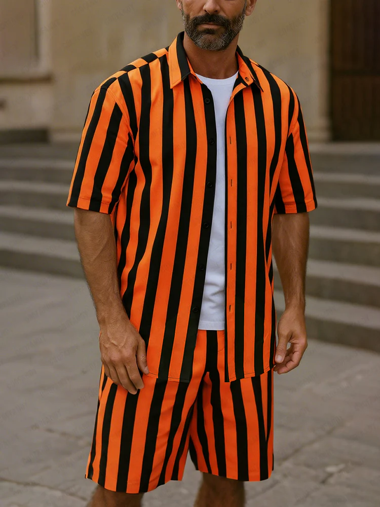 Stylish Eye Catching Stripe Matching Set