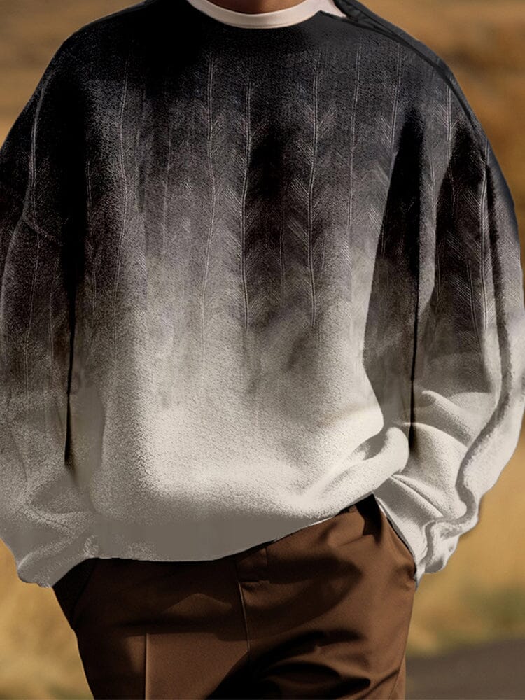 Stylish Gradient Sweatshirt with Shoulder Zip - Image 5