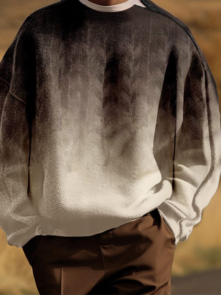 Stylish Gradient Sweatshirt with Shoulder Zip - Image 6