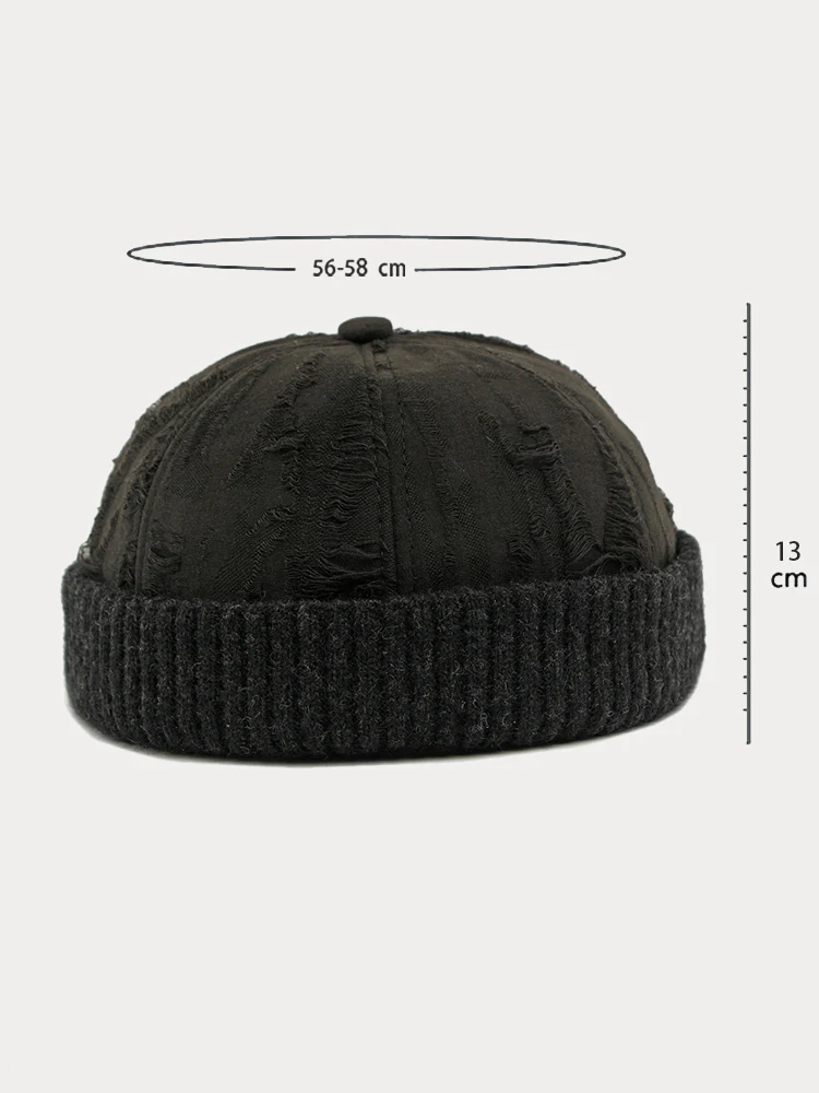 Stylish Knit Distressed Beanie Hat - Image 7
