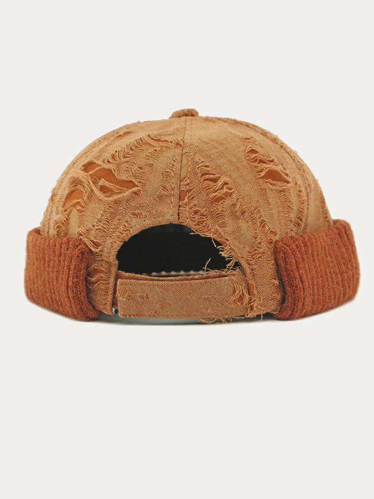 Stylish Knit Distressed Beanie Hat - Image 8