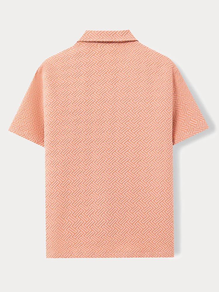 Stylish Lightweight Geometric Textured Shirt - Image 5