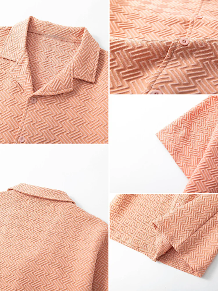 Stylish Lightweight Geometric Textured Shirt - Image 6