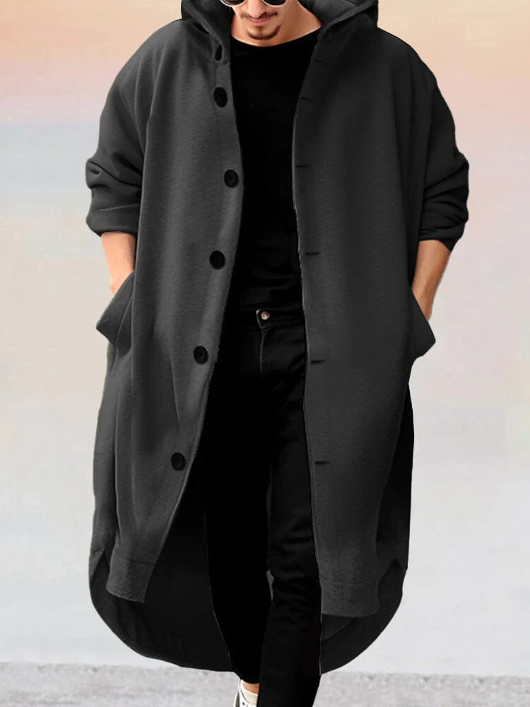 Stylish Long Hooded Outerwear - Image 2