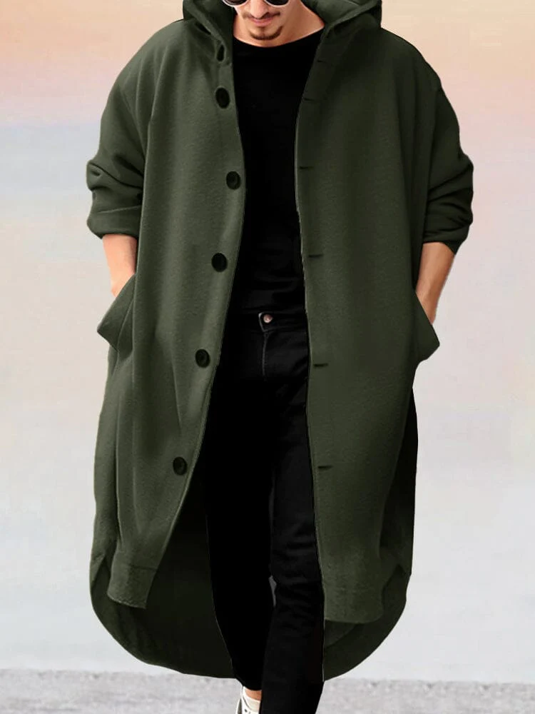 Stylish Long Hooded Outerwear - Image 4