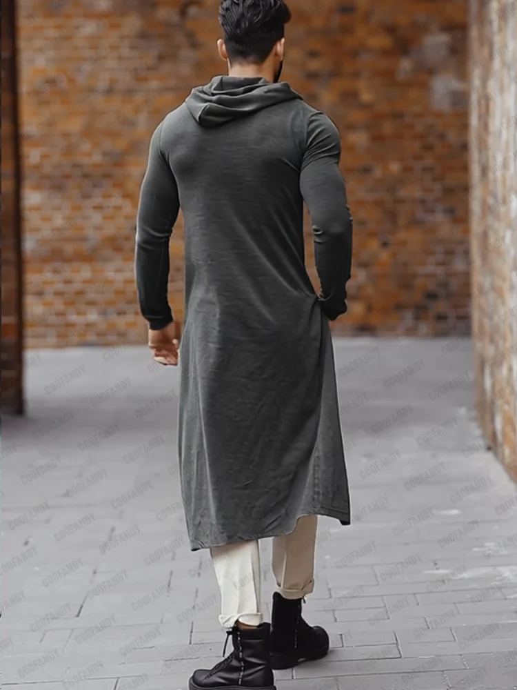Stylish Longline Split Hooded Top - Image 4