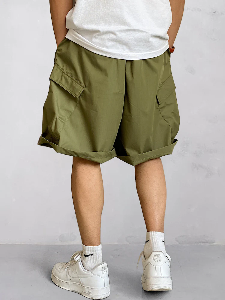 Stylish Loose Fit Cargo Shorts - Image 4