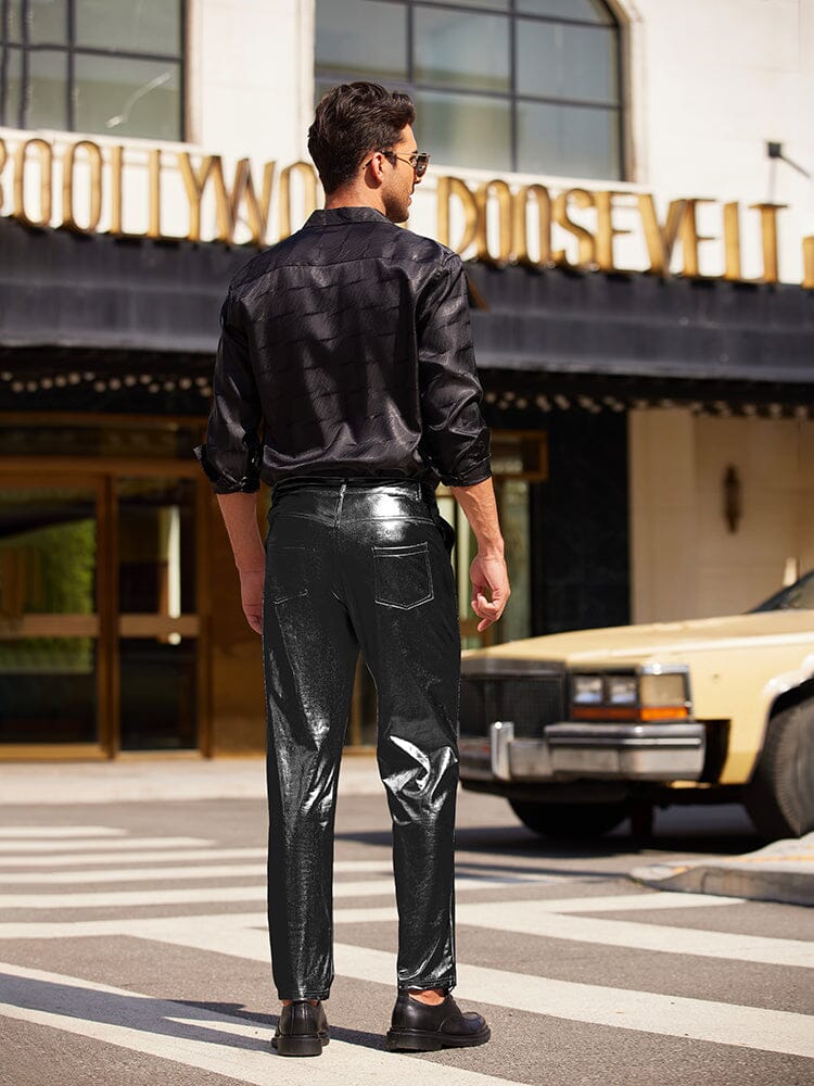 Stylish Metallic Shiny Pants - Image 15