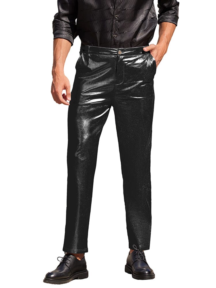 Stylish Metallic Shiny Pants - Image 2