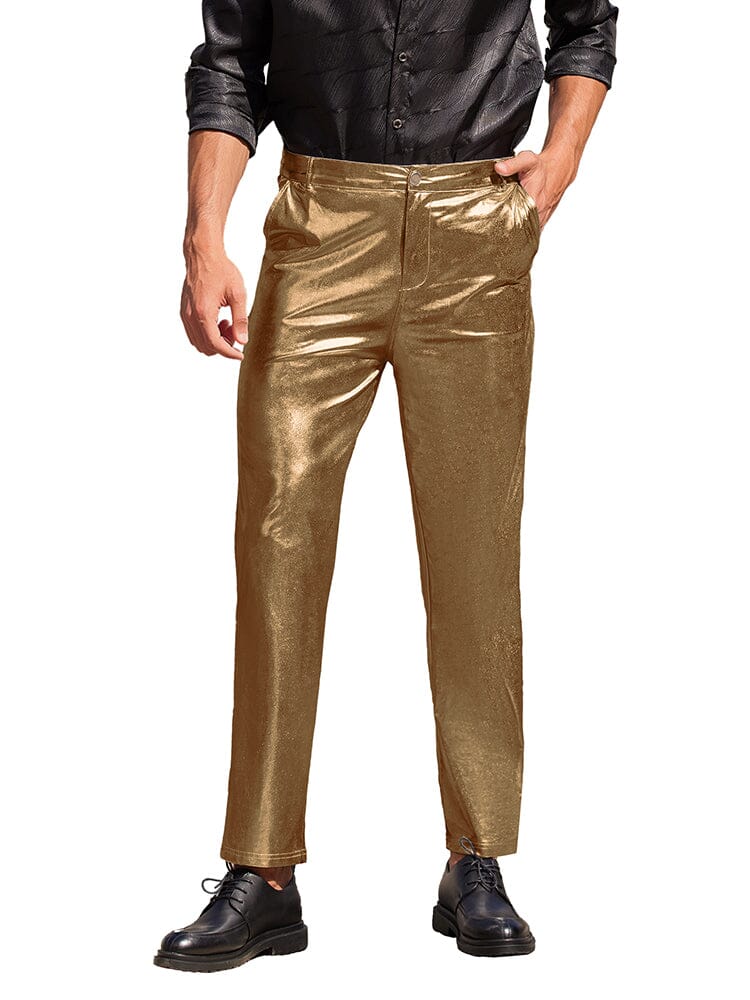 Stylish Metallic Shiny Pants - Image 4