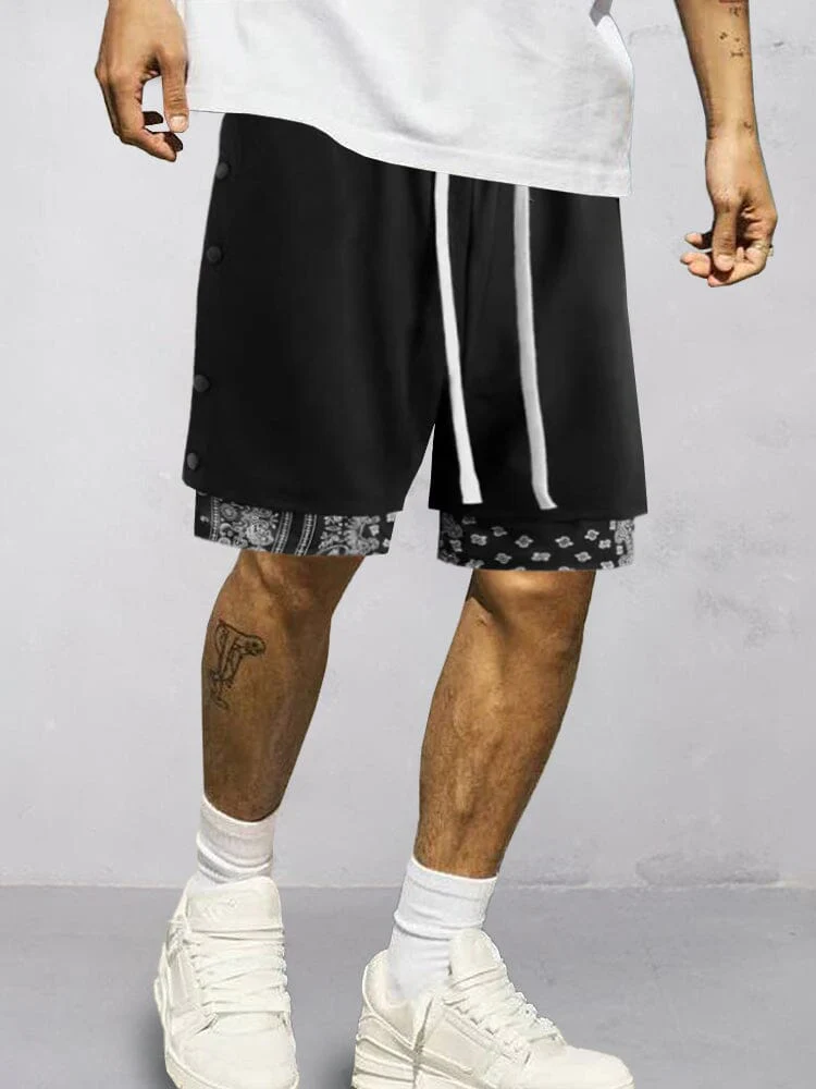 Stylish Paisley Trim Shorts - Image 2