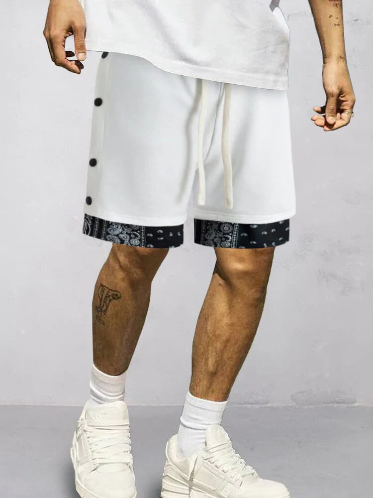 Stylish Paisley Trim Shorts - Image 3