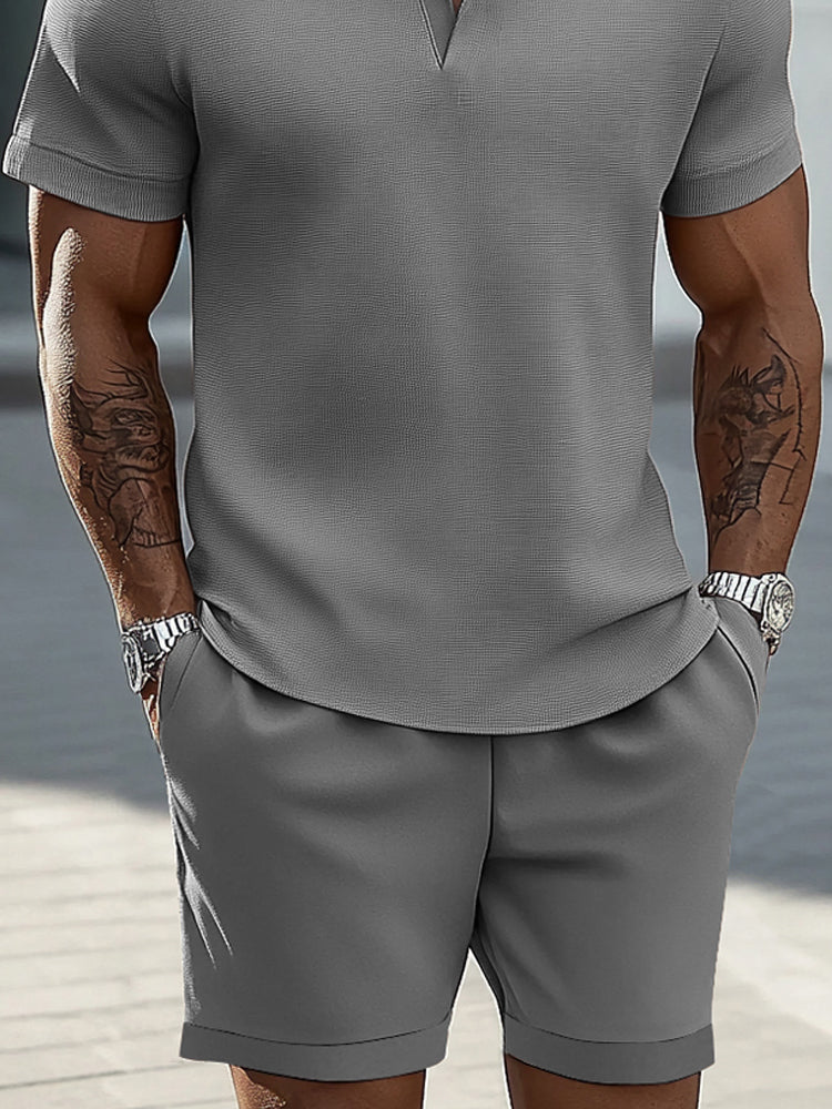 Stylish Refined Polo Shorts Set - Image 4