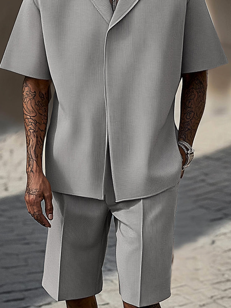 Stylish Refined Textured Casual Set - Image 12