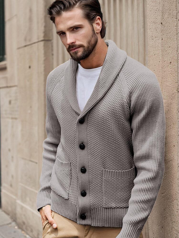 Stylish Regular Fit Knit Cardigan - Image 2
