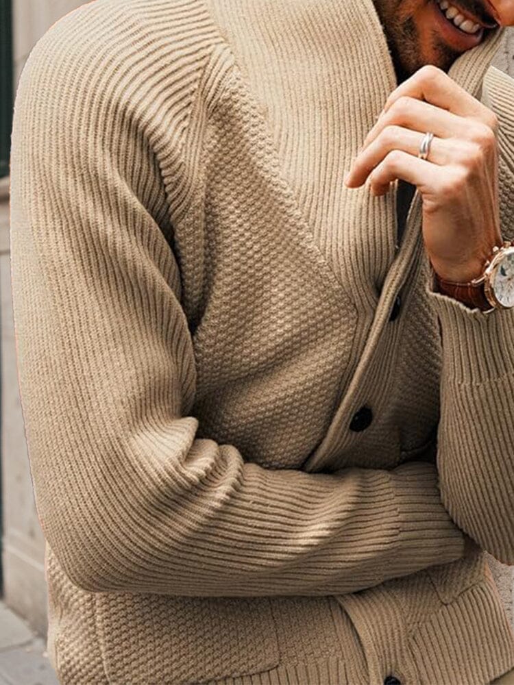 Stylish Regular Fit Knit Cardigan - Image 7